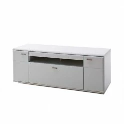 Weißes TV Element Mit 2 Türen & Fach - Hazime