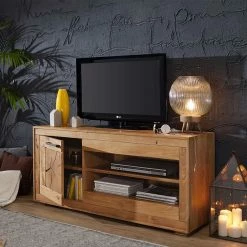 Wildeiche Fernsehtisch Troncon Mit 130 Cm Breite -Lana Sales wildeiche fernsehtisch mit 130 cm breite natur geoelt troncon 02