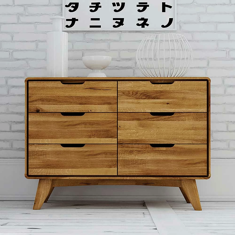 Wildeiche Schubladenkommode Geölt - Eavy 4 Wildeiche Schubladenkommode Geölt - Eavy – Bild 2