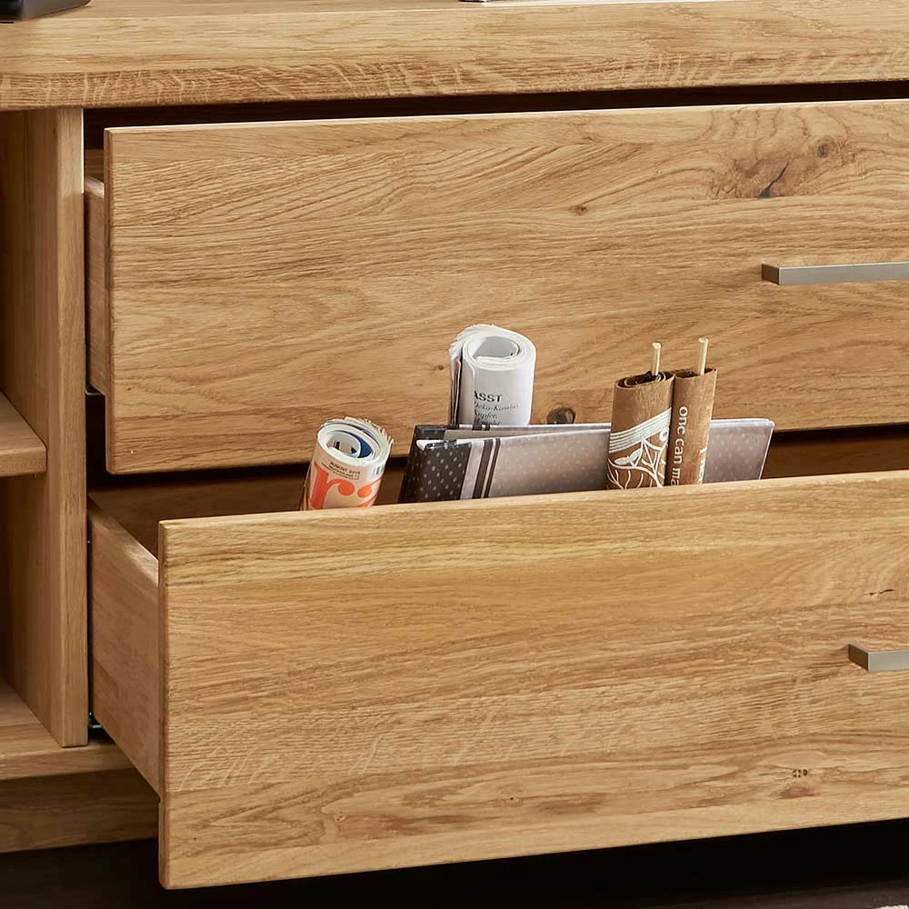 Wildeiche TV Lowboard Aus Geöltem Massivholz - Loitons 7 Wildeiche TV Lowboard Aus Geöltem Massivholz - Loitons – Bild 5