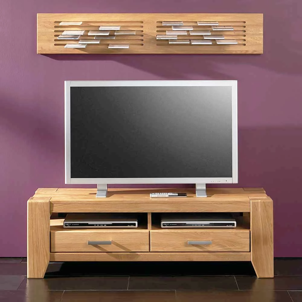 Wildeiche TV Lowboard Mit Zwei Schubladen - Miarizia 5 Wildeiche TV Lowboard Mit Zwei Schubladen - Miarizia – Bild 3