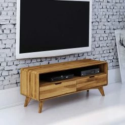 Wildeiche TV Unterschrank Mit 2 Schubladen - Eavy III -Lana Sales wildeiche tv unterschrank mit 2 schubladen in 120 cm breite eavy iii 02