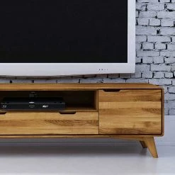 Wildeiche TV Unterschrank Mit Schublade - Eavy II -Lana Sales wildeiche tv unterschrank mit schublade tueren fach eavy ii 03