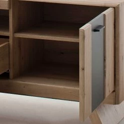 Zweifarbiger TV Unterschrank 159x65x51cm - Larinca -Lana Sales zweifarbiger tv unterschrank 159x65x51cm in eichefarben dunkelgrau larinca 05