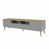 Zweifarbiger TV Unterschrank In Grau - Revanio 2 Zweifarbiger TV Unterschrank In Grau - Revanio -Lana Sales zweifarbiger tv unterschrank in grau eiche 2 tuerig 2 schubladen revanio f