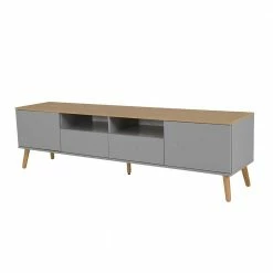 Zweifarbiger TV Unterschrank In Grau - Revanio