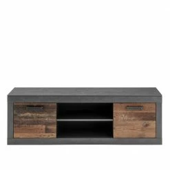 Zweifarbiges TV Board 153 Cm Breit - Timuras -Lana Sales zweifarbiges tv board 153 cm breit in vintage holz dekor grau timuras 02