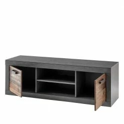 Zweifarbiges TV Board 153 Cm Breit - Timuras -Lana Sales zweifarbiges tv board 153 cm breit in vintage holz dekor grau timuras 03