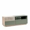 Zweifarbiges TV Board Mit Gerätefach - Ajevos -Lana Sales zweifarbiges tv board mit geraetefach klappe schublade ajevos f